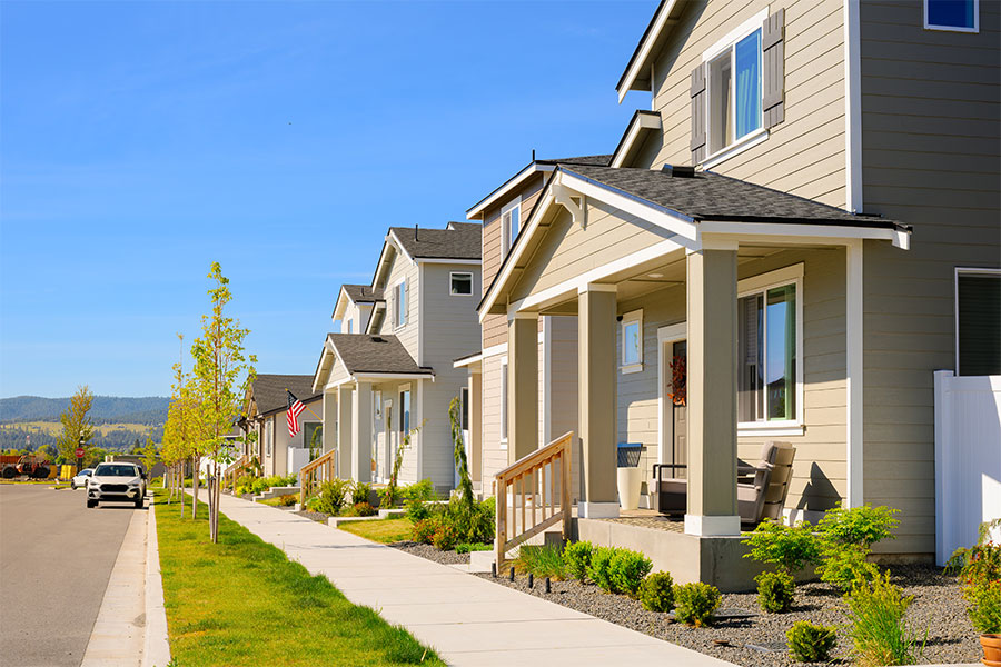 Vocal_Home_Loans-Home_Mortgage Residential street with newly built houses